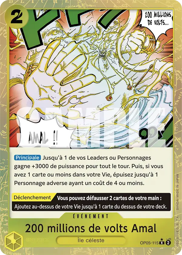 Carte One Piece OP05-115 200 millions de volts Amal V3 | LorenZone