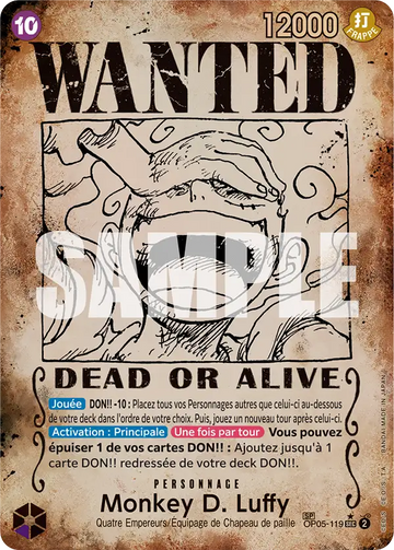 Carte One Piece Monkey D. Luffy OP05-119 - Les Nouveaux Empereurs