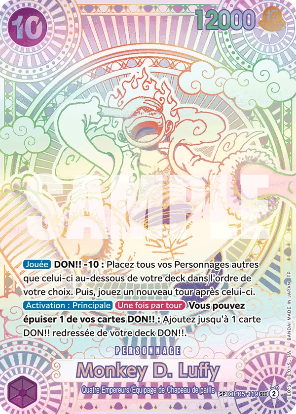 Carte One Piece OP05-119 Monkey D. Luffy V5 | LorenZone