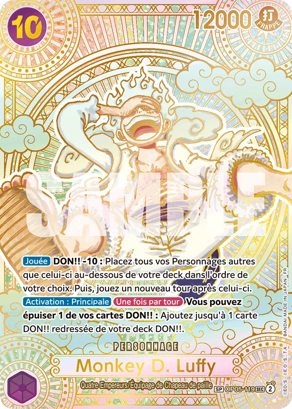 Carte One Piece OP05-119 Monkey D. Luffy V6 | LorenZone