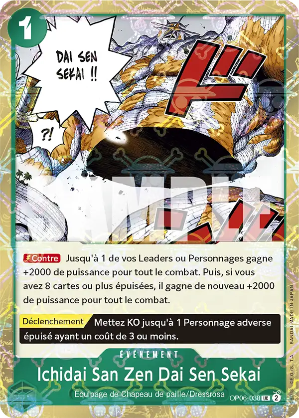 Carte One Piece OP06-038 Ichidai San Zen Dai Sen Sekai V2 | LorenZone