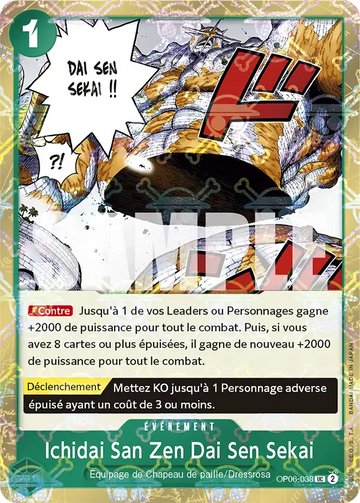 Carte One Piece Ichidai San Zen Dai Sen Sekai OP06-038 V2 - The Best