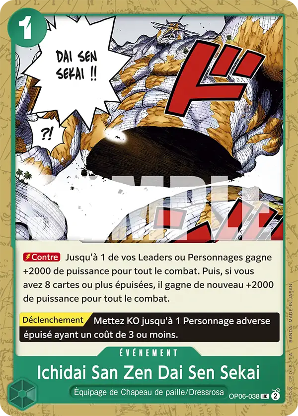Carte One Piece OP06-038 Ichidai San Zen Dai Sen Sekai V1 | LorenZone