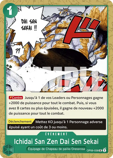 Carte One Piece Ichidai San Zen Dai Sen Sekai OP06-038 V1 - The Best