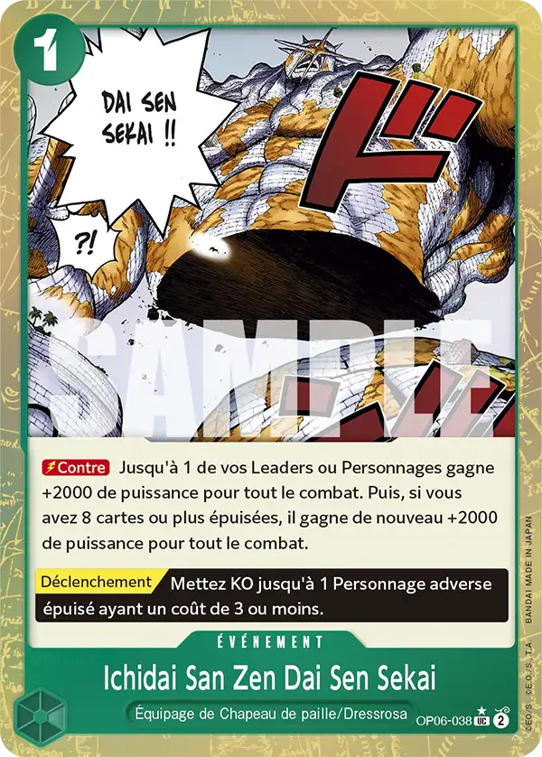 Carte One Piece OP06-038 Ichidai San Zen Dai Sen Sekai V3 | LorenZone
