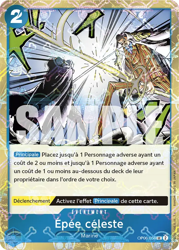 Carte One Piece OP06-056 Épée céleste V2 | LorenZone