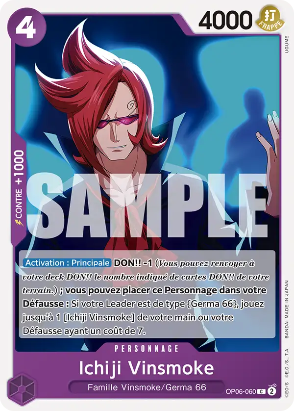 Carte One Piece OP06-060 Ichiji Vinsmoke V1 | LorenZone