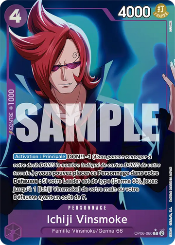 Carte One Piece Ichiji Vinsmoke OP06-060 V3 - The Best