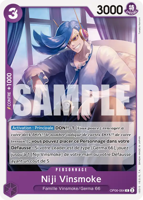 Carte One Piece OP06-064 Niji Vinsmoke V1 | LorenZone