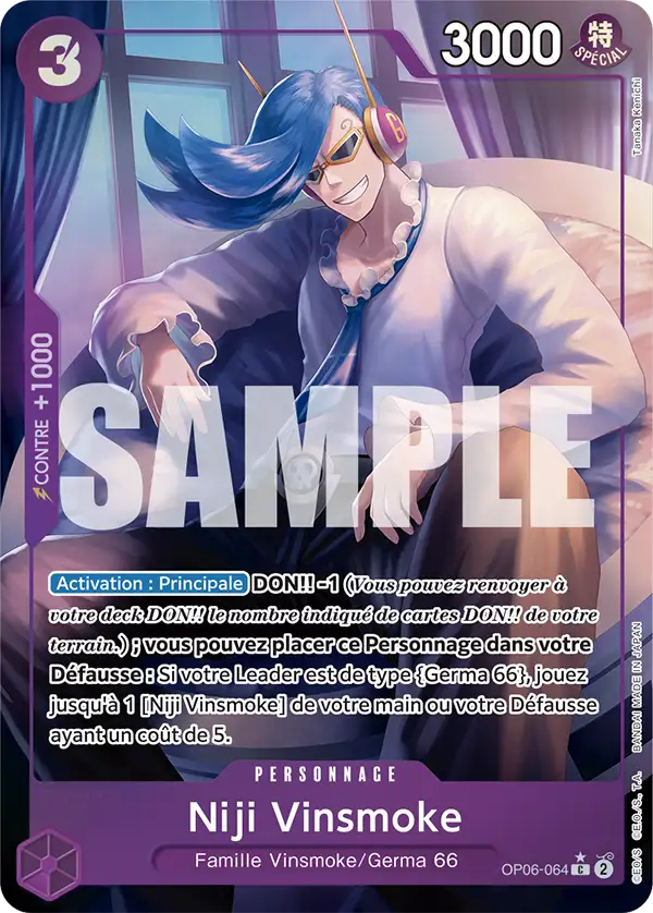 Carte One Piece OP06-064 Niji Vinsmoke V3 | LorenZone