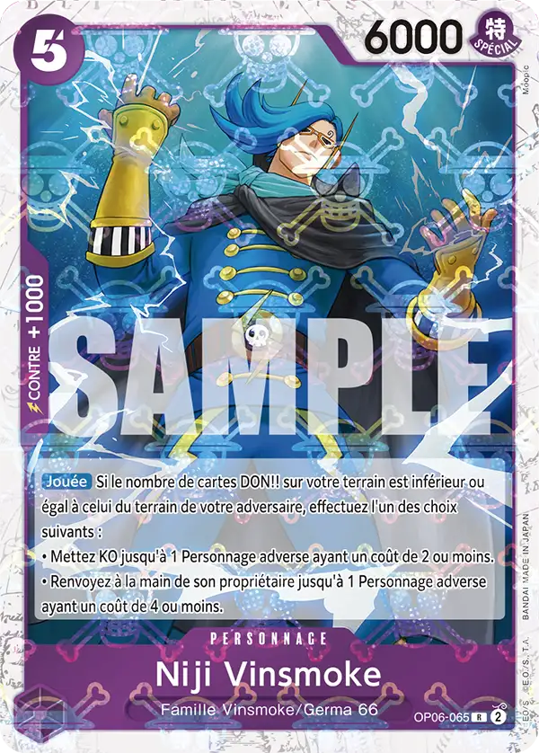 Carte One Piece OP06-065 Niji Vinsmoke V2 | LorenZone