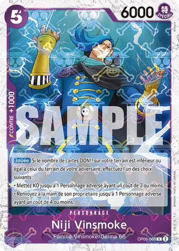 Carte One Piece Niji Vinsmoke OP06-065 V2 - The Best