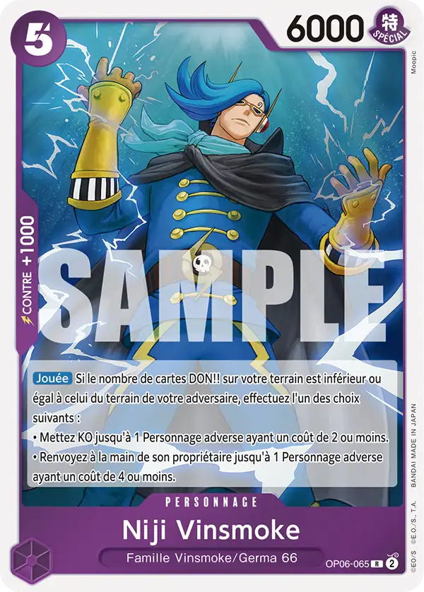 Carte One Piece OP06-065 Niji Vinsmoke V1 | LorenZone