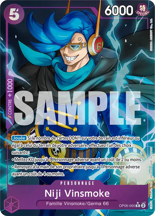 Carte One Piece OP06-065 Niji Vinsmoke V4 | LorenZone