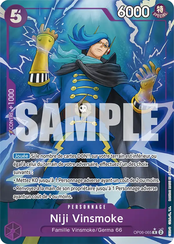 Carte One Piece OP06-065 Niji Vinsmoke V3 | LorenZone