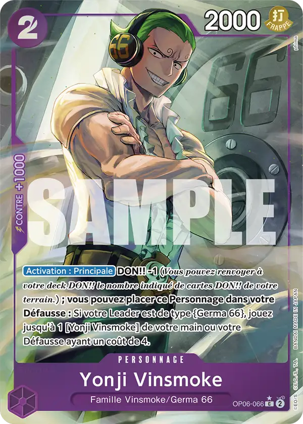 Carte One Piece OP06-066 Yonji Vinsmoke V3 | LorenZone