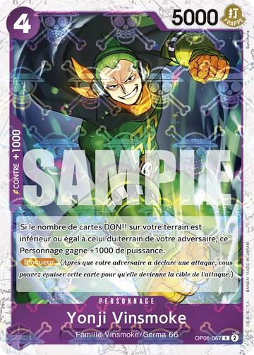 Carte One Piece Yonji Vinsmoke OP06-067 V2 - The Best
