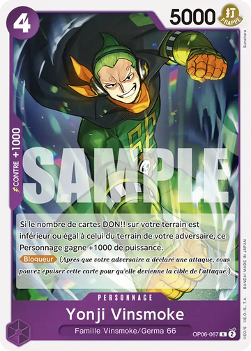 Carte One Piece Yonji Vinsmoke OP06-067 V1 - The Best
