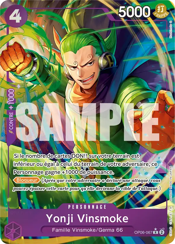 Carte One Piece OP06-067 Yonji Vinsmoke V4 | LorenZone