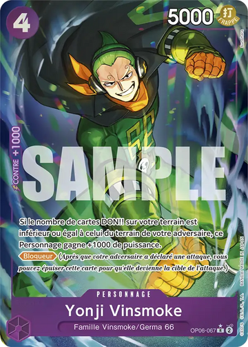 Carte One Piece Yonji Vinsmoke OP06-067 V3 - The Best