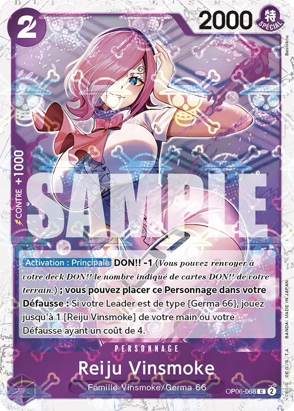 Carte One Piece OP06-068 Reiju Vinsmoke V2 | LorenZone