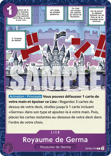 Carte One Piece Royaume de Germa OP06-079 V1 - The Best