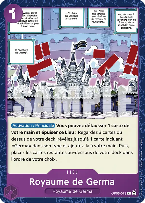 Carte One Piece OP06-079 Royaume de Germa V1 | LorenZone