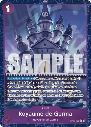 Carte One Piece Royaume de Germa OP06-079 V4 - The Best