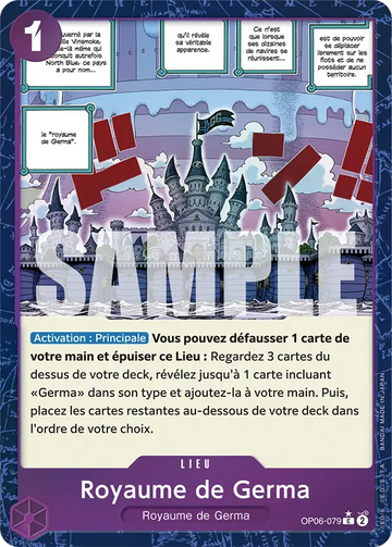 Carte One Piece Royaume de Germa OP06-079 V3 - The Best