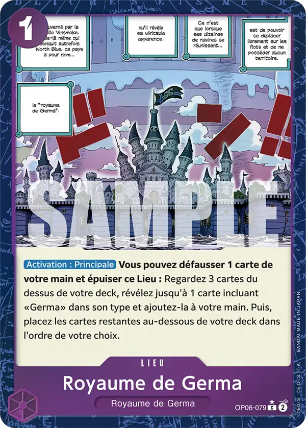 Carte One Piece OP06-079 Royaume de Germa V3 | LorenZone
