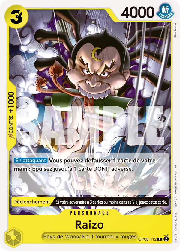 Carte One Piece OP06-112 Raizo | LorenZone
