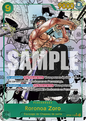 Carte One Piece Roronoa Zoro OP06-118 - The Best