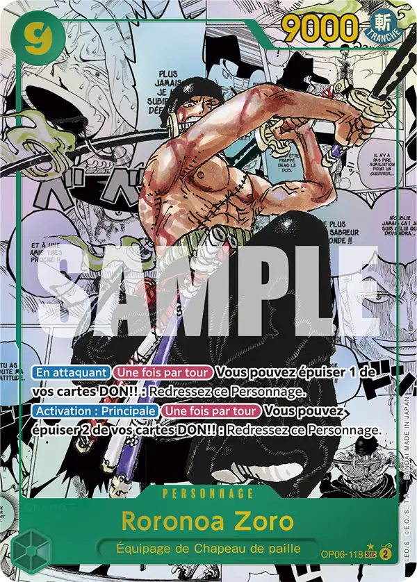 Carte One Piece OP06-118 Roronoa Zoro | LorenZone