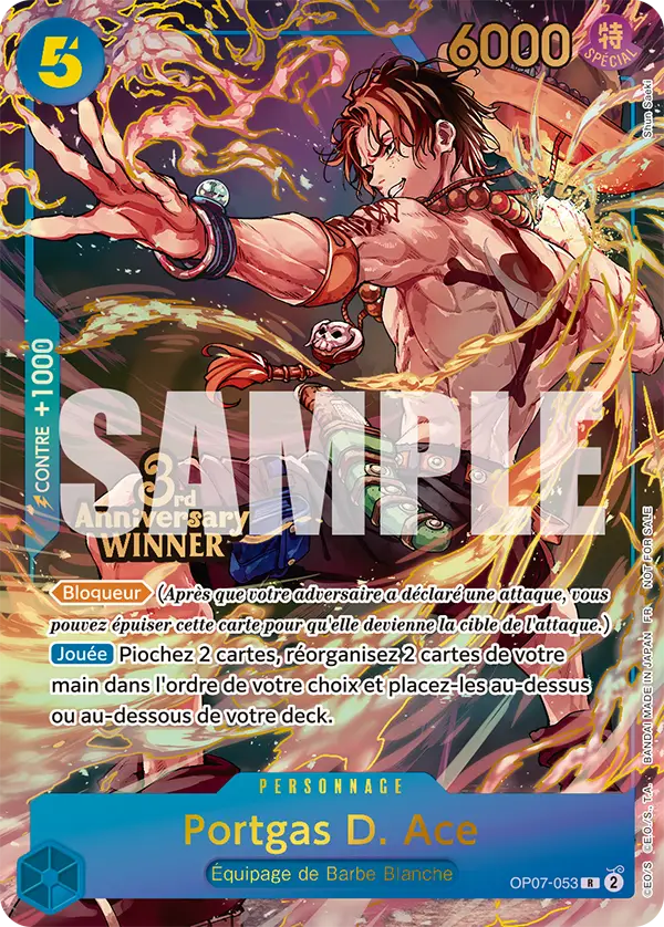 Carte One Piece OP07-053 Portgas D. Ace V3 | LorenZone