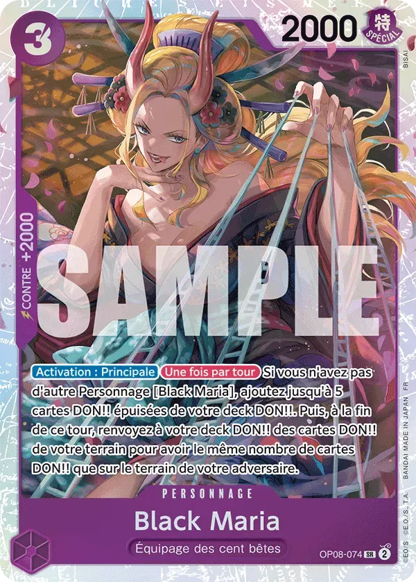 Carte One Piece OP08-074 Black Maria | LorenZone