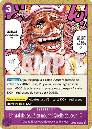 Carte One Piece Un vrai délice... à en mourir ! Quelle douceur...♡ OP08-076 V1 - The Best Vol.2