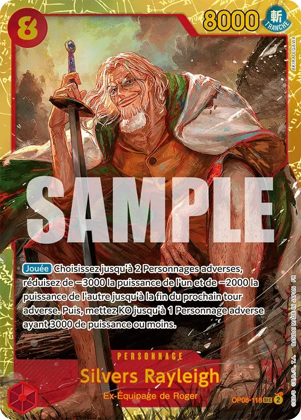 Carte One Piece OP08-118 Silvers Rayleigh | LorenZone
