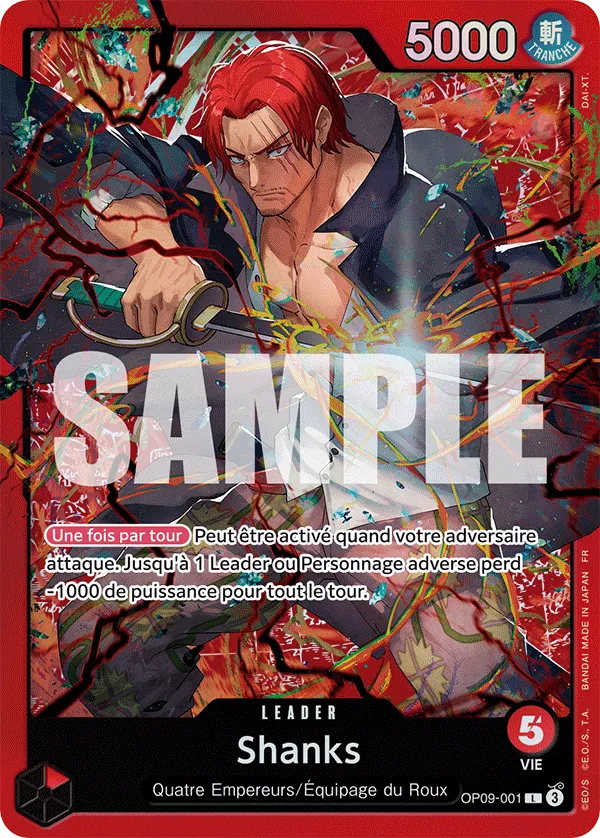 Carte One Piece OP09-001 Shanks | LorenZone