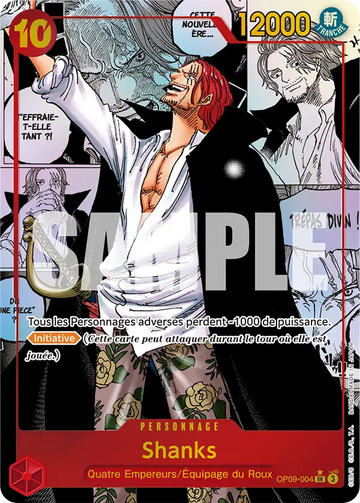 Carte One Piece Shanks OP09-004 V3 - Les Nouveaux Empereurs