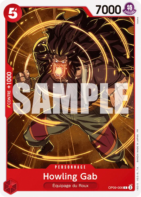 Carte One Piece OP09-006 Howling Gab | LorenZone