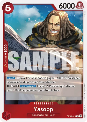 Carte One Piece Yasopp OP09-013 - Les Nouveaux Empereurs