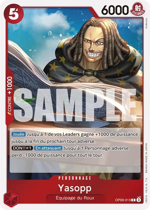 Carte One Piece OP09-013 Yasopp | LorenZone