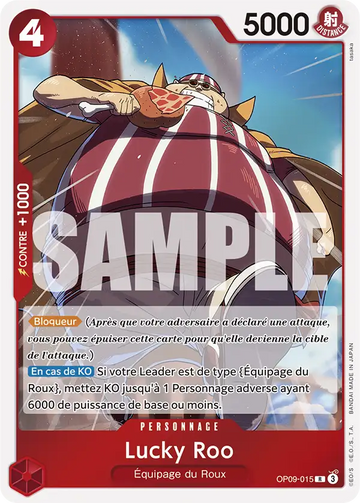 Carte One Piece Lucky Roo OP09-015 - Les Nouveaux Empereurs