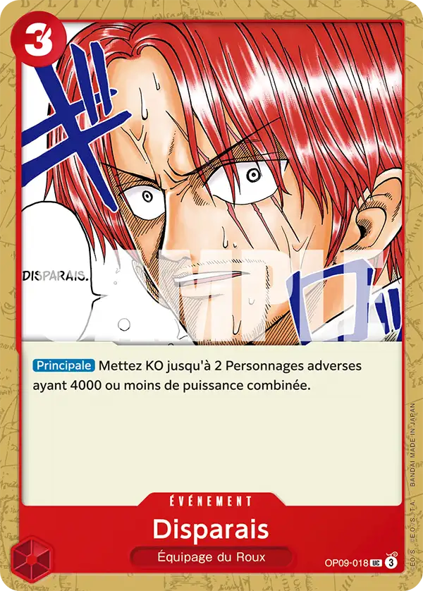 Carte One Piece OP09-018 Disparais | LorenZone