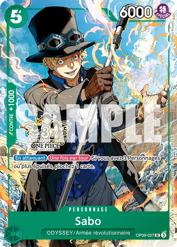 Carte One Piece OP09-027 Sabo V3 | LorenZone
