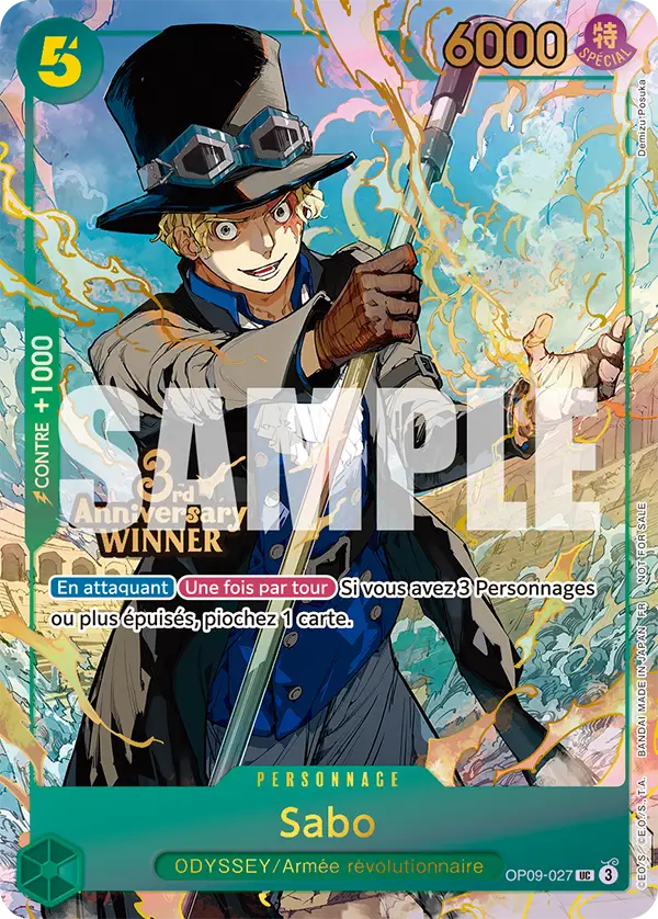 Carte One Piece OP09-027 Sabo V4 | LorenZone