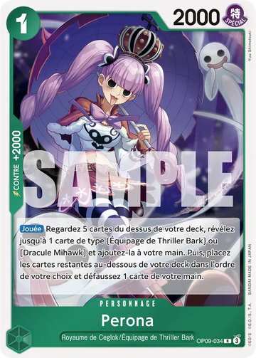 Carte One Piece Perona OP09-034 V1 - Les Nouveaux Empereurs