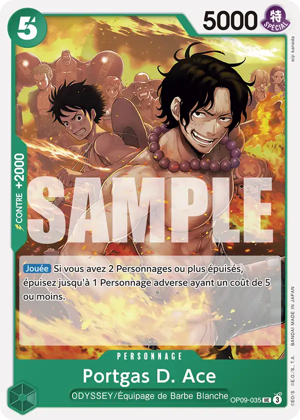 Carte One Piece OP09-035 Portgas D. Ace | LorenZone