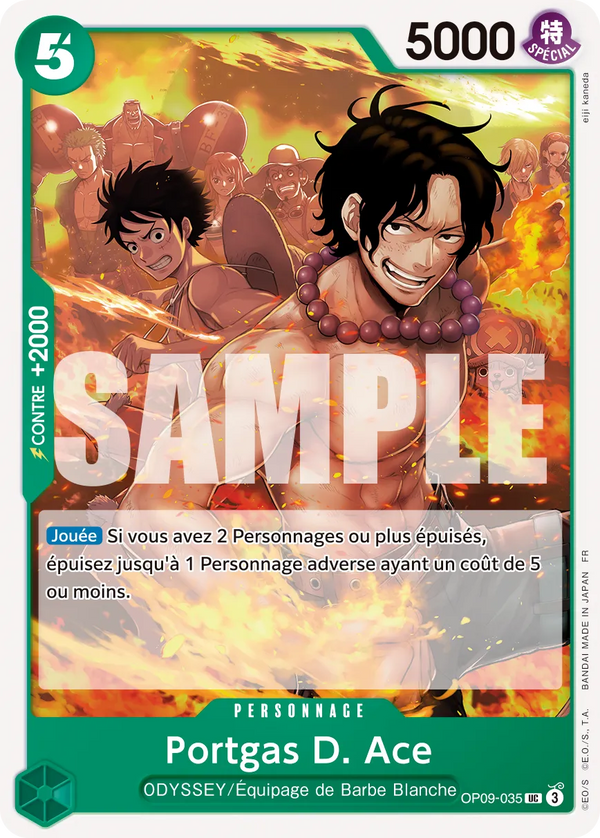 Carte One Piece OP09-035 Portgas D. Ace | LorenZone