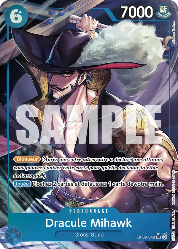 Carte One Piece OP09-048 Dracule Mihawk V2 | LorenZone